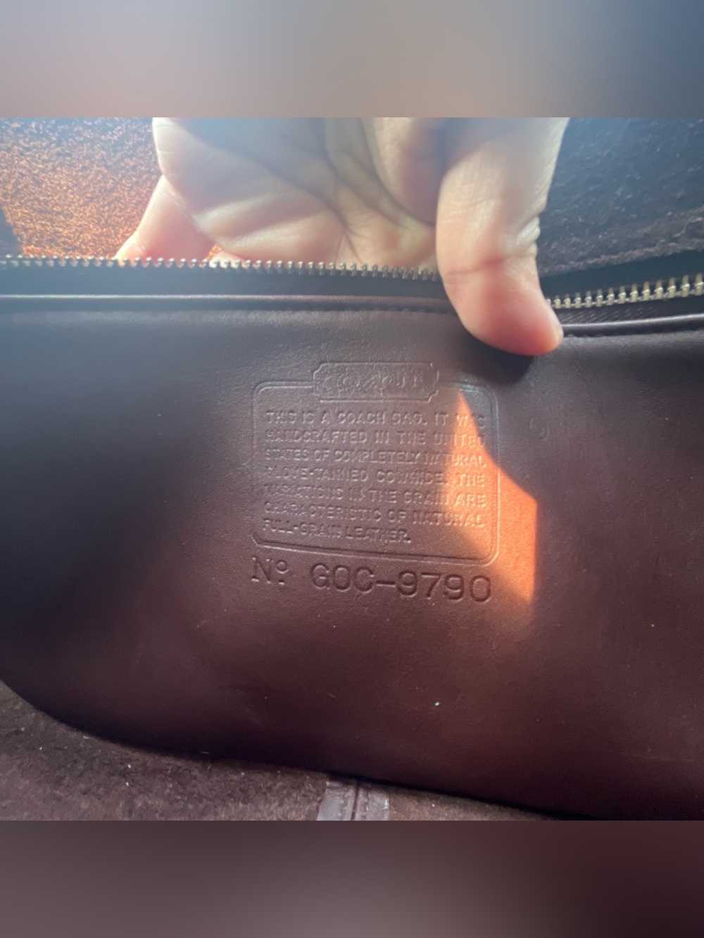 Vintage Coach Chocolate Brown Leather City Handbag/Crossbody Bag - Picture 7 of 10